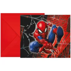 Spider-Man in Aktion Party-Einladungen, 6er-Set