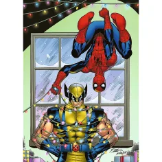 Spider-Man und Wolverine Weihnachten 1000-teiliges Premium Plus Quality Puzzle – Trefl Bild 2