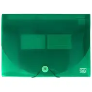 Spirit: Aktenmappe A4 12 Fächer transparent grün