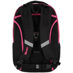 Spirit: Campus schwarzer und pinker Schulranzen mit abgerundeten Formen, Rucksack 46 x 33 x 22 cm Bild 2