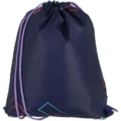 Spirit: Color Lines Schultasche, Rucksack mit bunten Linien auf lila Grund, 4-teiliges Set, 41x20x32 cm Bild 3