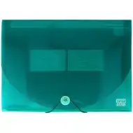 Spirit: Dokumentenmappe A4 12 Fächer transparent blau