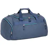 Spirit: Dunkelblaue Sporttasche mit neonkblauem Reißverschluss 55x31x41cm