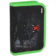 Spirit: Federtasche zum Aufklappen mit Panthermuster, 28-teilig, gefüllt