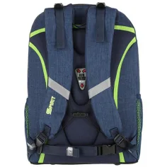 Spirit: Freedom blauer und neonfarbener, abgerundeter Schulrucksack 46x33x22cm Bild 2