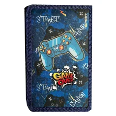 Spirit: Game Over – gefülltes, dreistöckiges Federmäppchen mit Gamer‑Motiv, 28‑teilig.