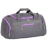 Spirit: Graue Sporttasche mit neonpinken Reißverschluss 55x31x41cm