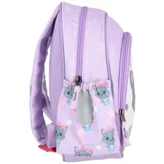 Spirit: Kitty grauer Katzen-Schulranzen mit abgerundeten Ecken, Rucksack 31 x 13 x 24 cm Bild 2