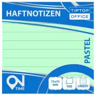 Spirit: Liniertes Pastellgrün 100-Blatt selbstklebender Notizblock 75x75mm