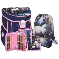Spirit: Magisches Pferd Schultasche, Rucksack 5-teiliges Set 38x17x28cm