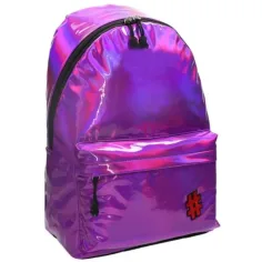 Spirit: Metall-lila Schultasche, Rucksack 43x31x19cm Bild 3