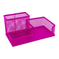 Spirit: Rosa Metallnetz Tischorganizer 205x103x98mm