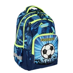 Spirit: Schulrucksack mit 3D-Fußballdesign, abgerundete Form, 34 x 26 x 44 cm