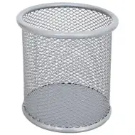 Spirit: Silberfarbener Metall-Stifthalter 9x10cm