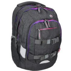 Spirit: Urban schwarz-lila ergonomischer Schulrucksack Bild 2