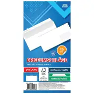 Spirit: Weiße Briefumschläge mit Fenster LA/4 11x23cm 25er-Pack