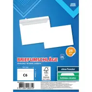 Spirit: Weißer Umschlag C6 11,4x16,2cm 25er-Pack