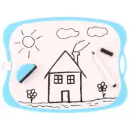 Spirit: WhiteBoard zweiseitige Zeichentafel mit Schwamm und Filzstift in verschiedenen Farben 1 Stück