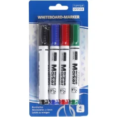 Spirit: Whiteboard-Tafelmarker-Set mit runder Spitze, 4 Stück