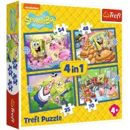 SpongeBob 4-in-1 Puzzle mit 35, 48, 54 und 70 Teilen - Trefl