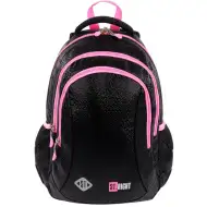 St.Right Black Glitter Schulranzen, Rucksack BP26 39x27x17cm