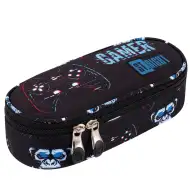 St.Right: Blue Gamer schwarz-blaues ovales Federmäppchen 23cm
