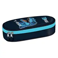 St.Right Blue T-Rex ovales Federmäppchen PC01 23x9,5x6cm