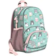 St.Right Charming Cats Schultasche mit Katzenmotiv, Rucksack BP70 32x22x11,5cm