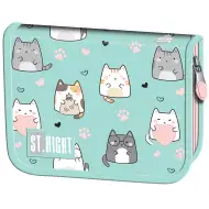 St.Right Charming Cats ausklappbares Federmäppchen PC03 20,5x14x3,5cm