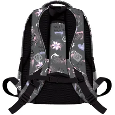 St.Right Good Vibes beschrifteter grauer Schulrucksack, Rucksack BP58 40x28x18cm Bild 2