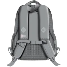 St.Right Grauer Schulrucksack mit Schmetterlingen, drei Fächer, Modell BP26, 39x27x17 cm Bild 2