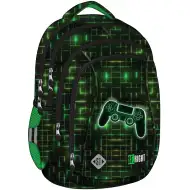 St.Right Grün-schwarzer Schulrucksack mit Controller-Muster, BP04 43x32x20cm