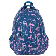 St.Right Lazy Cats dreifach unterteilte Schultasche, Rucksack 39x27x17cm