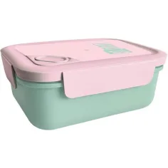 St.Right Mint und Pink Kunststoff-Brotdose