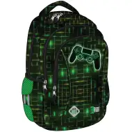 St.Right Neon Gamer Controller Muster Schulranzen, Rucksack BP26 39x27x17cm
