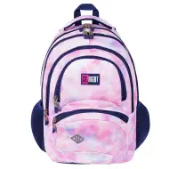 St.Right Pink sky dreifach unterteilte Schultasche, Rucksack 42x30x19cm
