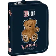 St.Right Teddybär-Motiv Klapp-Federmäppchen PC03 20,5x14x3,5cm