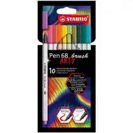 Stabilo: Pen 68 Brush ARTY Pinselstift-Set 10er-Pack