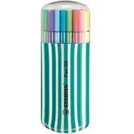 Stabilo: Pen 68 Zebra Fasermaler 20er-Set in türkisfarbener Aufbewahrung