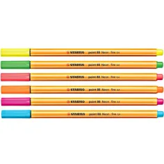 Stabilo: Point 88 Fineliner-Set mit Neonfarben, 6 Stück Bild 2