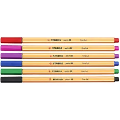 Stabilo: Point 88 verschiedene Farben Fineliner 6er-Set Bild 2