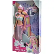 Steffi Love: Steffi magische Regenbogen-Meerjungfrauenpuppe mit leuchtender Flosse - Simba Toys