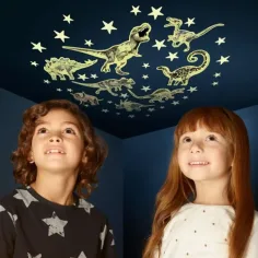 Sterne und Dinosaurier phosphoreszierendes Aufkleberpaket Bild 2