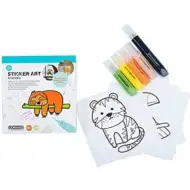 Sticker Art: Ausmalbare Tierset-Aufkleber - Comansi