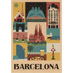 Stil in der Stadt Barcelona 1000-teiliges Puzzle - Clementoni Bild 2