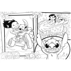 Stitch 2-in-1 Puzzle und Ausmalbild mit 250 Teilen, 50x35 cm – Lisciani Bild 3