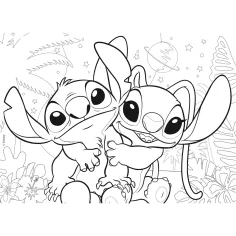 Stitch 2-in-1-Puzzle und Malset mit 24 Teilen, 35 x 25 cm – Lisciani Bild 3