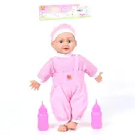 Stoffkörper fütterbare Puppe mit Zubehör, Soundeffekten 21cm