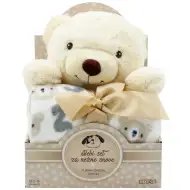 SweetDreams: Decke und Plüschteddy in Beige