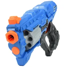 Swift Launcher: Manuelle Schaumstoffpistole mit Trommelmagazin, Patronen und Zielscheibe, 32 cm Bild 2